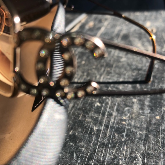 Authentic Chanel 4072-B Crystal CC Sunglasses Gradient Brown Vintage with Case. - Picture 7 of 14